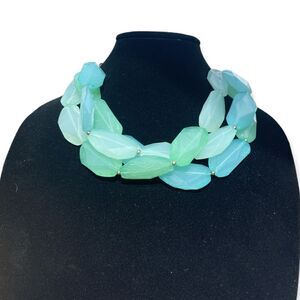 Fashion jewelry Plastic Light Green Blue Necklace